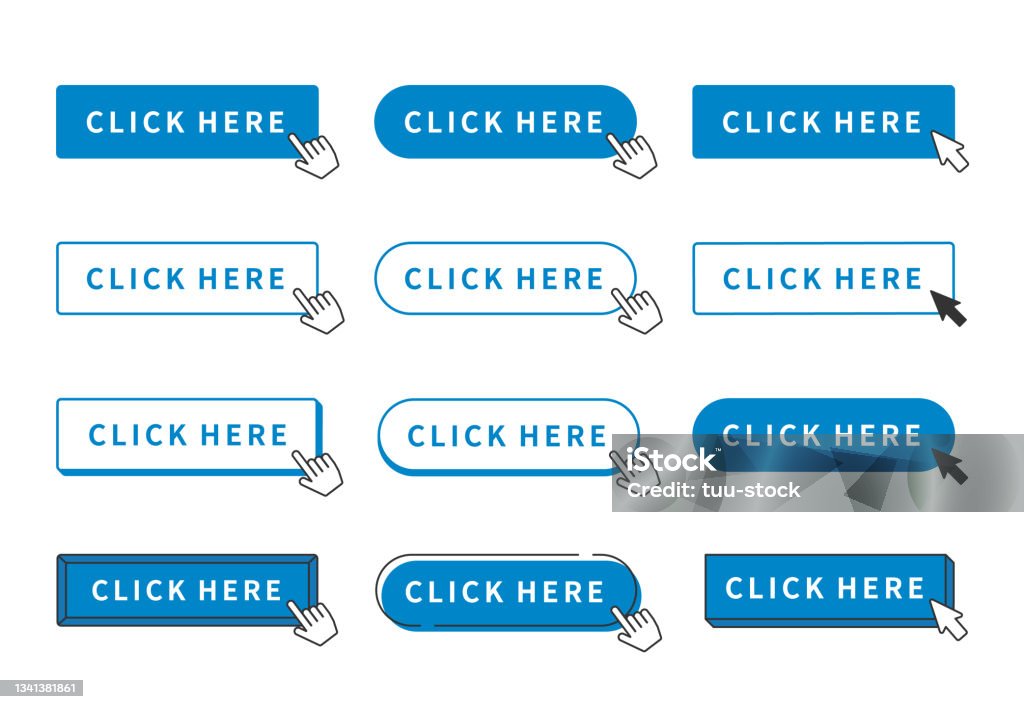 Frame For Button Illustration Set Of A Simple Button Frame Template Banner Stock ...