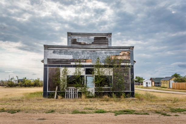 An abandoned general store in Robsart, SK