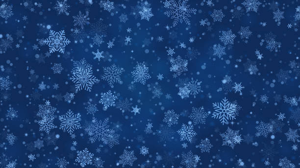weihnachten schneeflocken hintergrund - blau stock-grafiken, -clipart, -cartoons und -symbole