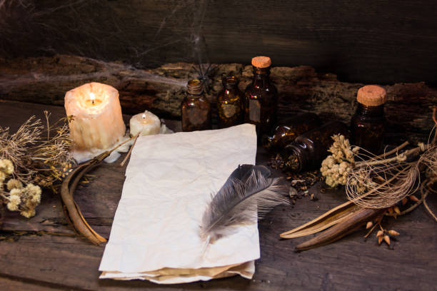 istock set of objects symbols of esoteric rituals 1341387876