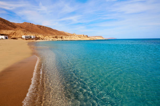 Almeria Cabo de Gata Playazo Rodalquilar beach Almeria in Cabo de Gata Playazo Rodalquilar beach at Mediterranean Spain 2667 stock pictures, royalty-free photos & images