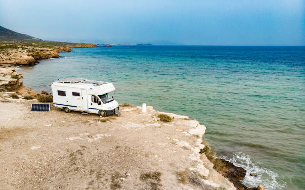 istock Camper car on coast, Murcia Spain 1341400127
