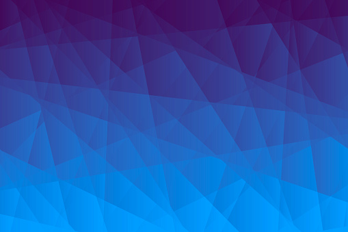 Modern and trendy abstract geometric background. Beautiful polygonal mosaic with a color gradient. This illustration can be used for your design, with space for your text (colors used: Blue, Purple). Vector Illustration (EPS10, well layered and grouped), wide format (3:2). Easy to edit, manipulate, resize or colorize.