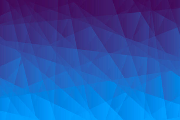 Abstract geometric background - Polygonal mosaic with Blue gradient Modern and trendy abstract geometric background. Beautiful polygonal mosaic with a color gradient. This illustration can be used for your design, with space for your text (colors used: Blue, Purple). Vector Illustration (EPS10, well layered and grouped), wide format (3:2). Easy to edit, manipulate, resize or colorize. fractal stock illustrations