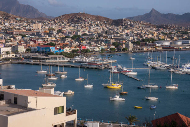 istock Mindelo Bay in San Vicente, Cape Verde 1341401702