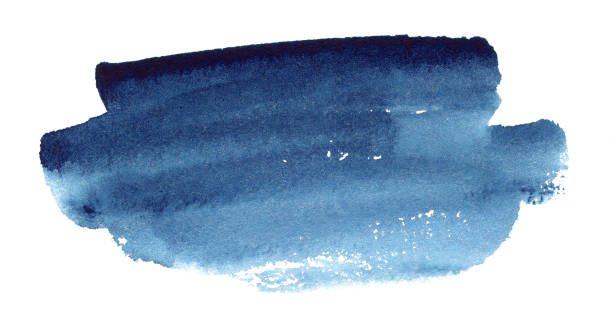 istock Blue watercolor stain with gradient and texture. Watercolor cloud 1341402994