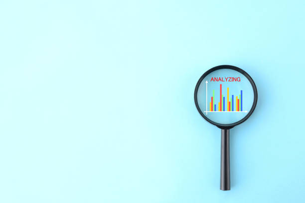 istock Business concepts, analyzing, business chart and magnifying glass 1341407022