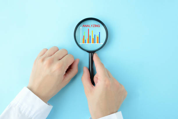 istock Business concepts, analyzing, business chart and magnifying glass 1341407042