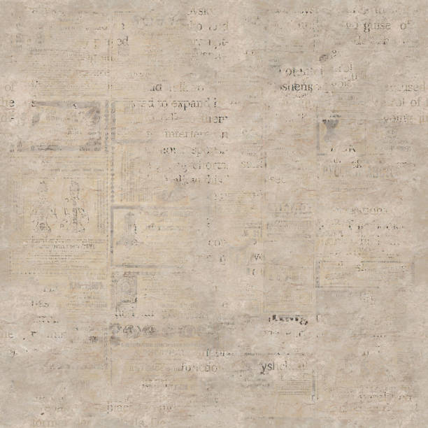 istock Newspaper seamless pattern with old vintage unreadable paper texture background 1341414540