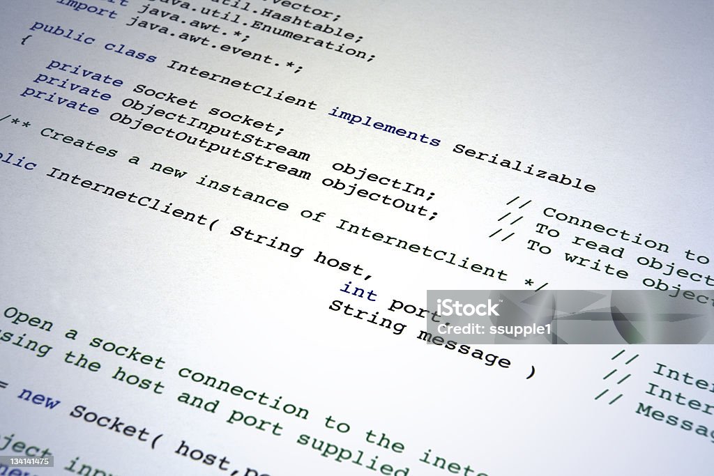 Java-code, der eine Verbindung zum internet - Lizenzfrei PHP - Programmiersprache Stock-Foto