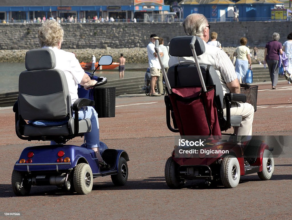 Mobilidade Scooters em Seafront - Royalty-free Scooter para pessoas com mobilidade reduzida Foto de stock