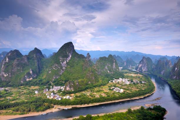 istock Li river and Peaks in the afternoon 1341416226