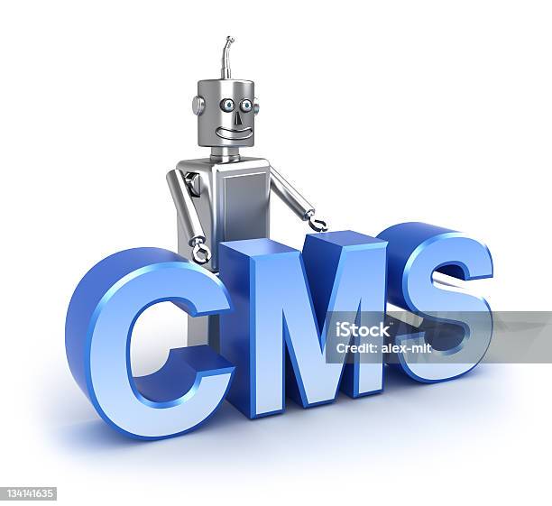 Sistema Di Gestione Dei Contenuti Cms - Fotografie stock e altre immagini di Affari - Affari, Amministratore, Blu