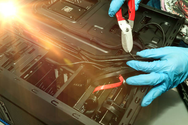 istock Assembly, configuration and repair of personal computers in PC service 1341418615
