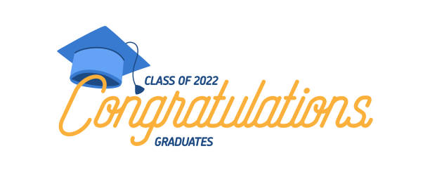 istock Class of 2022. Congrats Graduates. Modern Calligraphy, Vector Illustration, Template for Graduation 1341419303