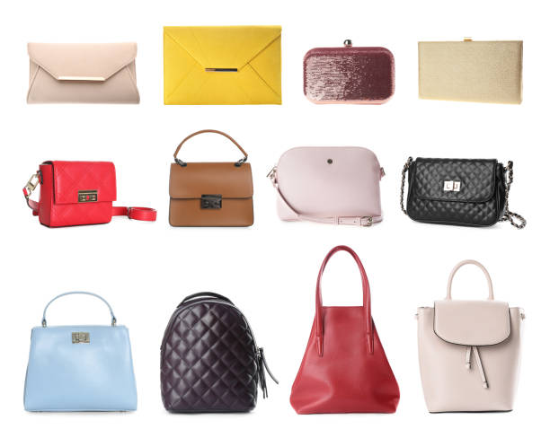 istock Set of different woman's bags on white background 1341420101