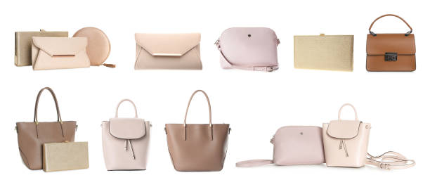 istock Set of different woman's bags on white background 1341420102