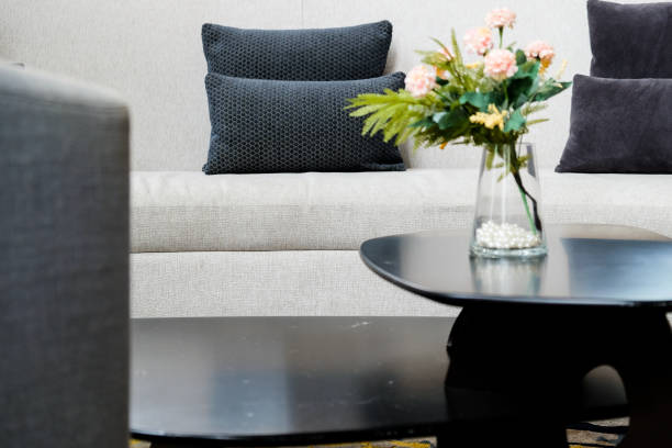 istock Pink Flower vase on table decoration 1341422337