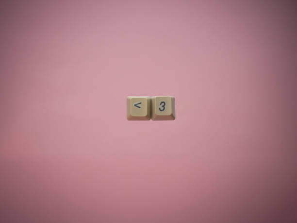 istock Romantic postcard for Valentine's Day. Heart from pc keyboard. Funny pun quote 1341433772
