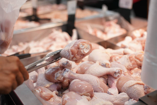 fresh chicken parts in supermarkets in Thailand fresh chicken parts in supermarkets in Thailand CHICKEN MEAT stock pictures, royalty-free photos & images