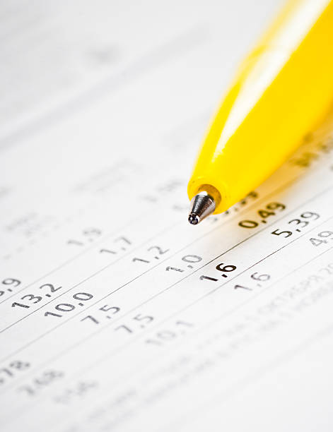 istock Close up of financial figures and pen 134144794