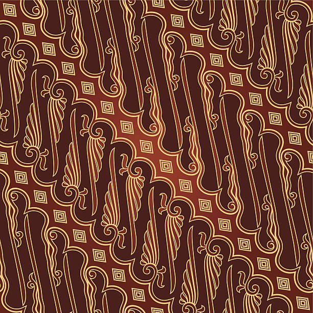 Seamless Batik Parang Pattern 2 Another batik parang pattern. AI, PDF and PNG files included. batik indonesia stock illustrations