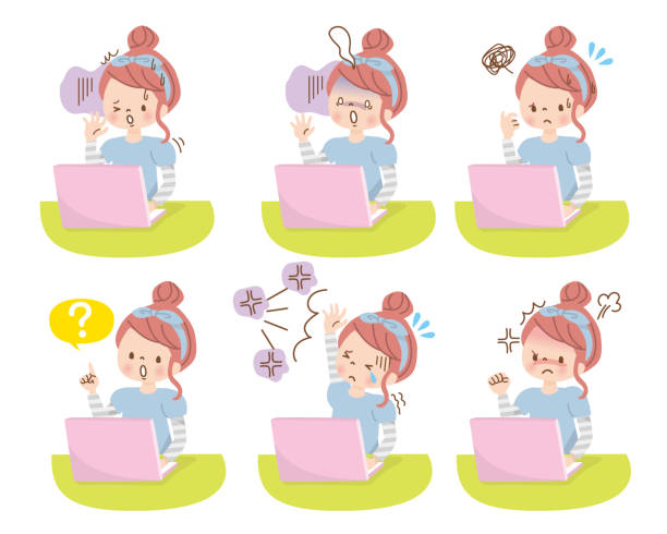 Crying At Computer Drawing 40+ Teenager Crying Using Laptop Stock Illustrations, Royalty-Free ...