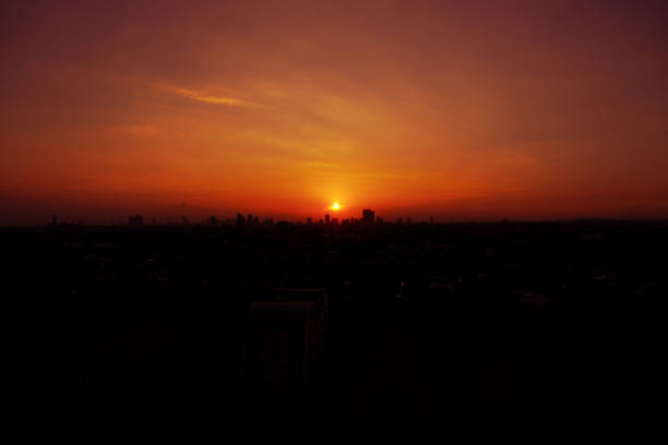 istock twilight atmosphere before night Surabaya 1341453981