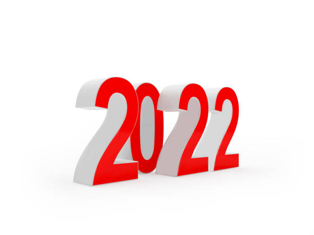 istock Red number 2022 New Years 1341458108