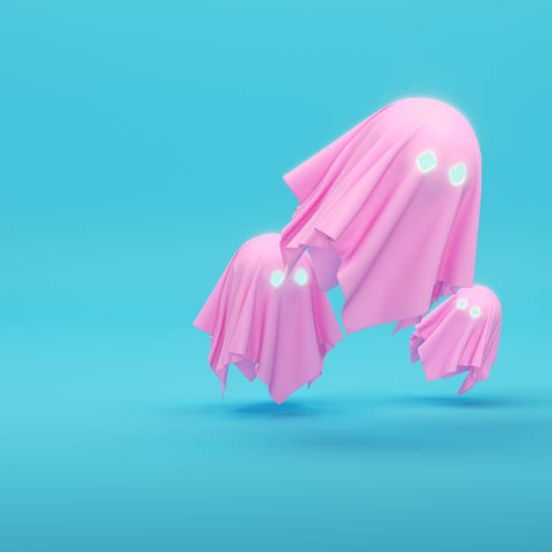 istock Pink on bright blue background in pastel colors 1341458323