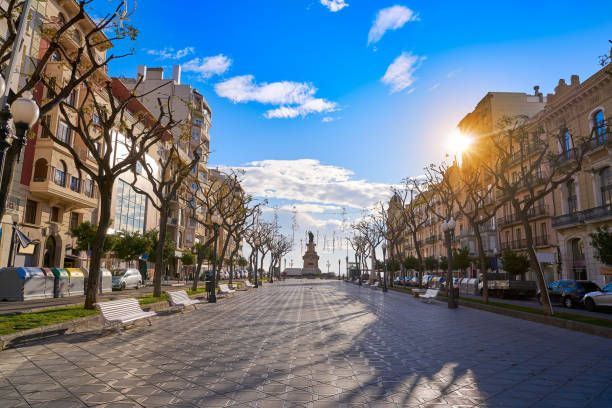 Rambla Nova in Tarragona avenue of Catalonia