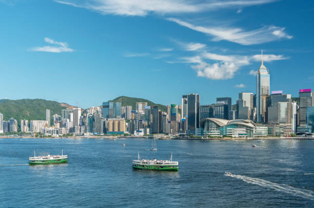 skyline portu victoria w hongkongu - lee ferry zdjęcia i obrazy z banku zdjęć