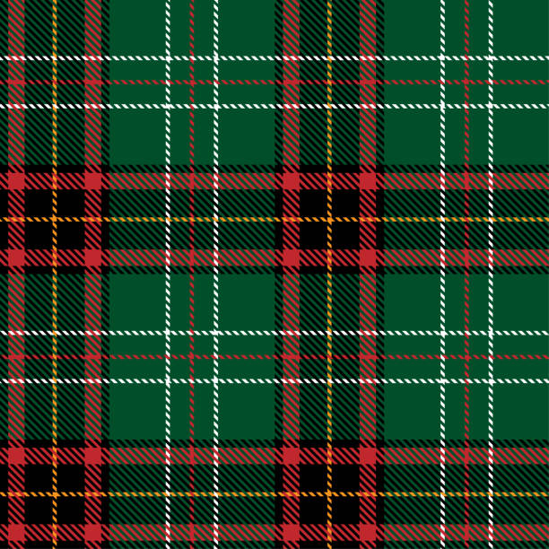 illustrazioni stock, clip art, cartoni animati e icone di tendenza di tartan plaid seamless pattern bianco bianco linea rossa tessuto texture verde sfondo, gabbia scozzese, capodanno decorazione di natale, check design illustrazione vettoriale - plaid