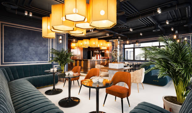 istock 3d render of cafe restaurant interior 1341466916