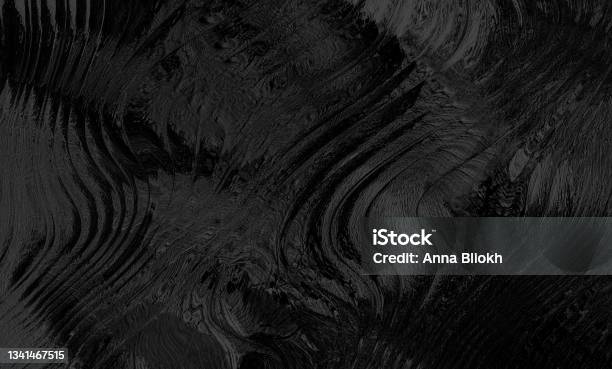 Background Marble Black Total Texture Abstract Luxury Onyx Pattern Splashing Reflection Zigzag Brushing Foil Metal Paper Smooth Shape Coal Basalt Black Friday Halloween Backdrop Stock Photo - Download Image Now