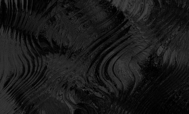 background marble black total texture abstract luxury onyx pattern splashing reflection zigzag brushing foil metal paper smooth shape coal basalt black friday halloween backdrop - svart färg bildbanksfoton och bilder