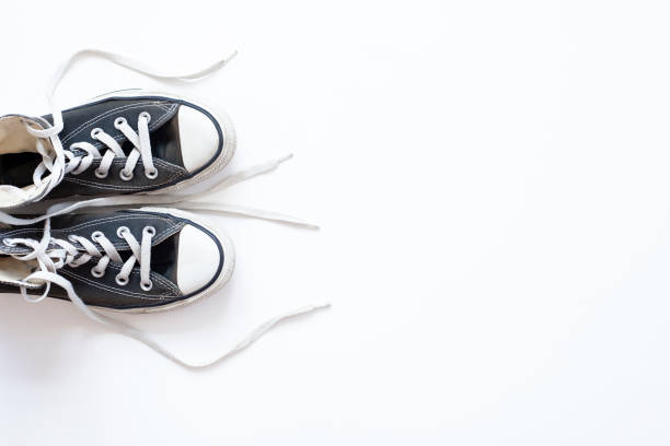 istock Color sneakers on the isolated color background. 1341467589