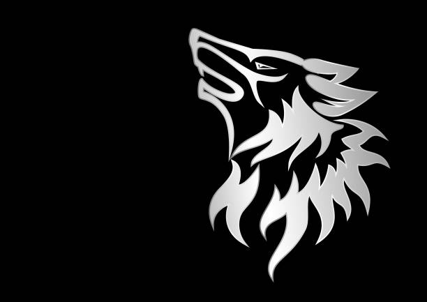 Wolf symbol vector art illustration
