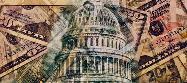 waszyngton polityka - pieniądze - federal building currency dollar sign commercial activity zdjęcia i obrazy z banku zdjęć