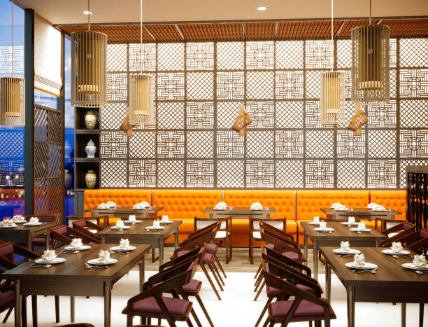 istock 3d render of cafe restaurant interior 1341467717