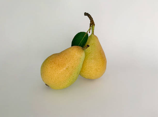 due pere gialle - two pears foto e immagini stock