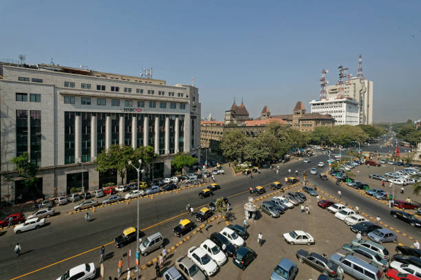 HSBC bank building, Dr D N Road Fort Mumbai stock photo