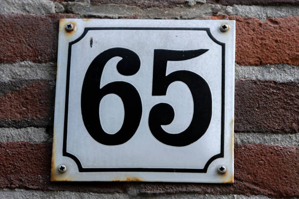 istock Close Up House Number 65 At Amsterdam The Netherlands 1341470973