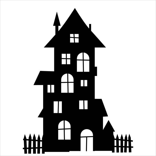 7,200+ Haunted House Silhouette Illustrations, Royalty-Free Vector ...