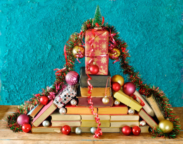 istock books as christmas gift,christmas present,reading,literature,education,making a gift concept, copy space 1341471069