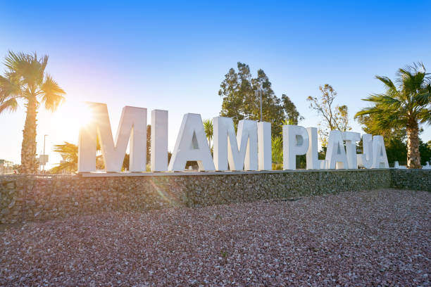istock Miami Platja welcome road sign Tarragona 1341471883