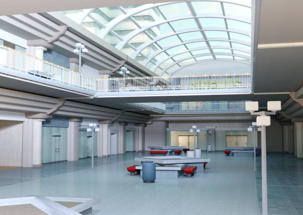 istock 3D illustration shopping mall 1341475620