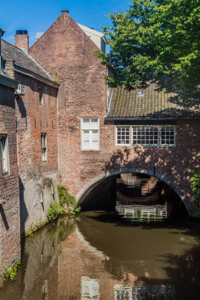 Old houses and a canal in Den Bosch, Netherlan