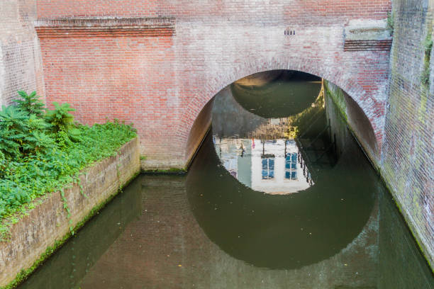 Bridge over a canal in Den Bosch, Netherlan