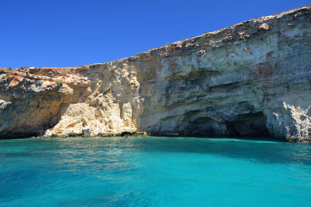 istock Crystal lagoon at Comino island, Malta. 1341481017